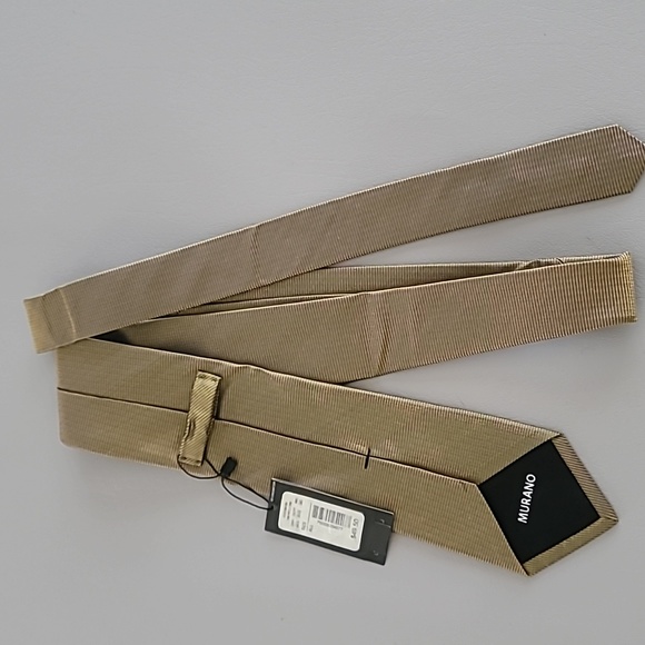 Murano 100% Silk Yellow Gold Tie - Picture 4 of 7